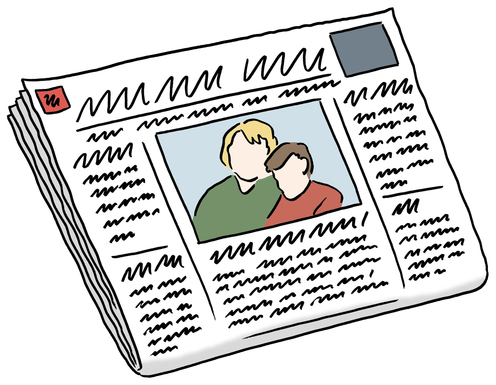 Eine Zeitung.